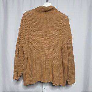 American Eagle Outfitters Camel Tan Knit Oversized Mock Neck Sweater • XS/S